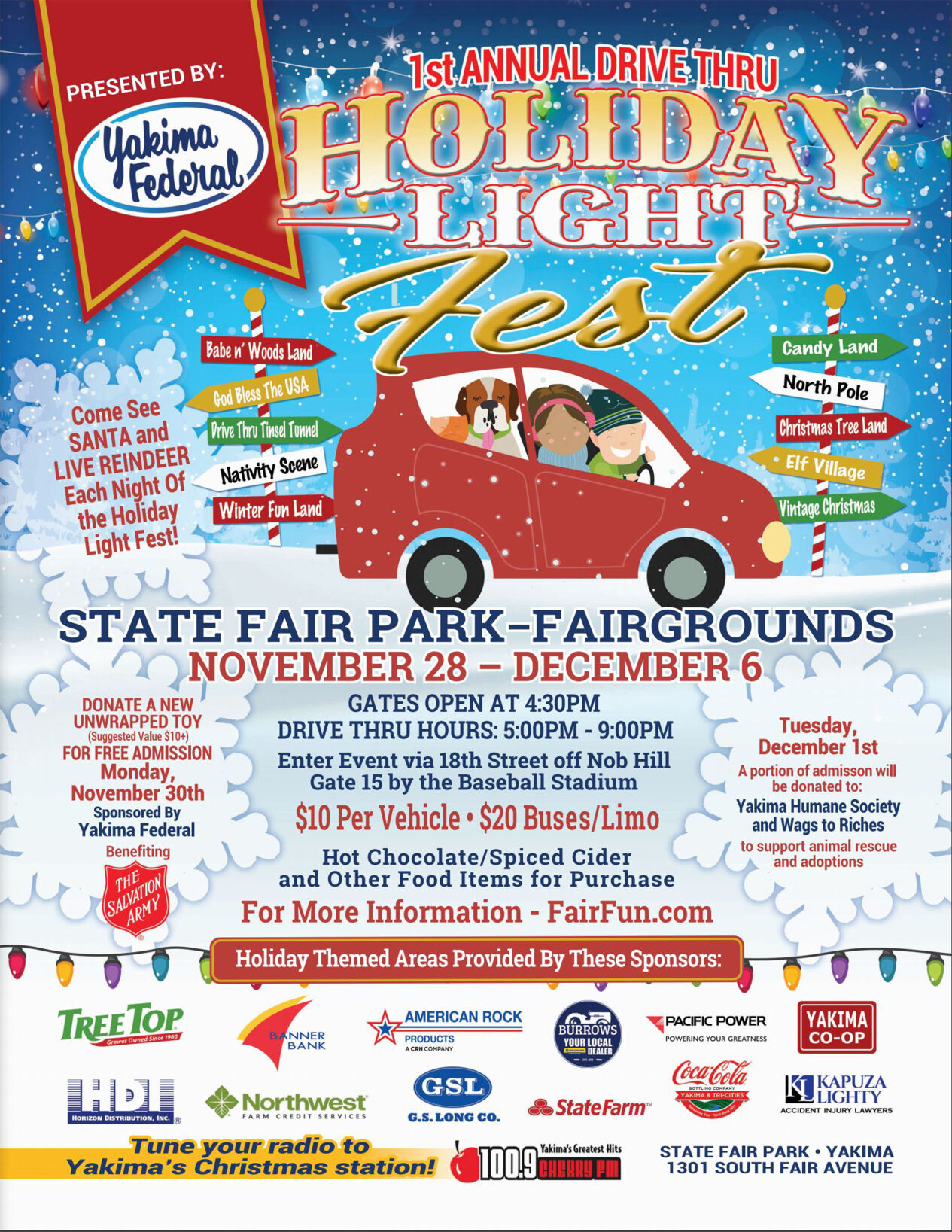 POSTER Drive-Thru Holiday Light Fest at State Fair Park
